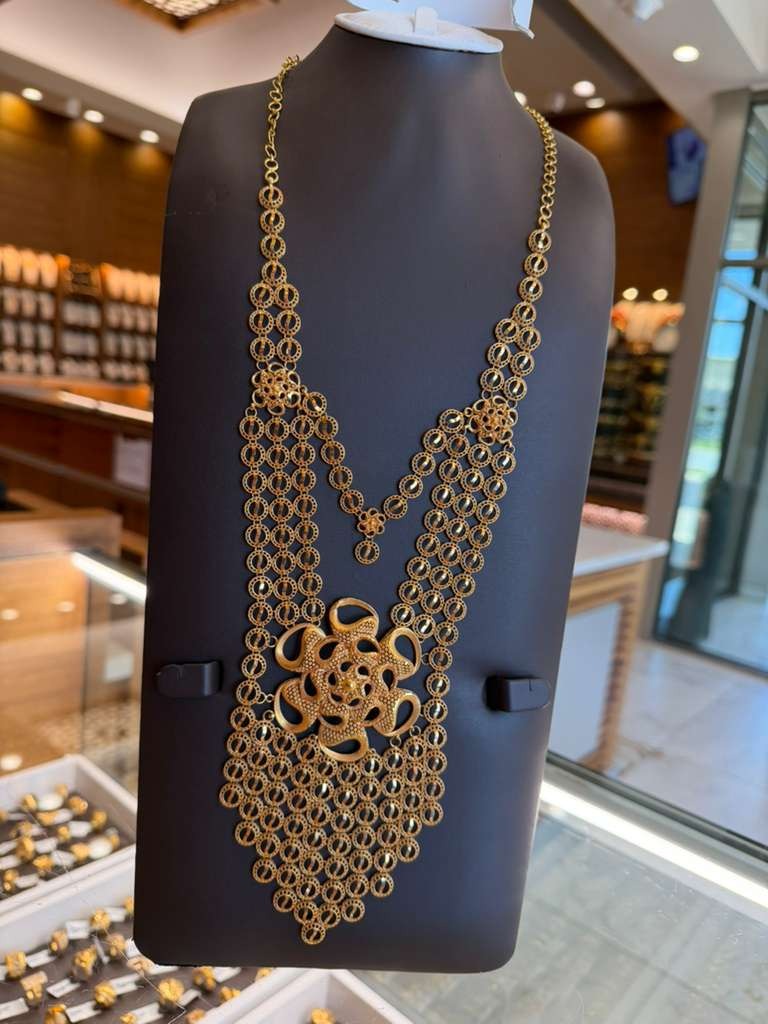 21K Gold Long Necklace - 18231